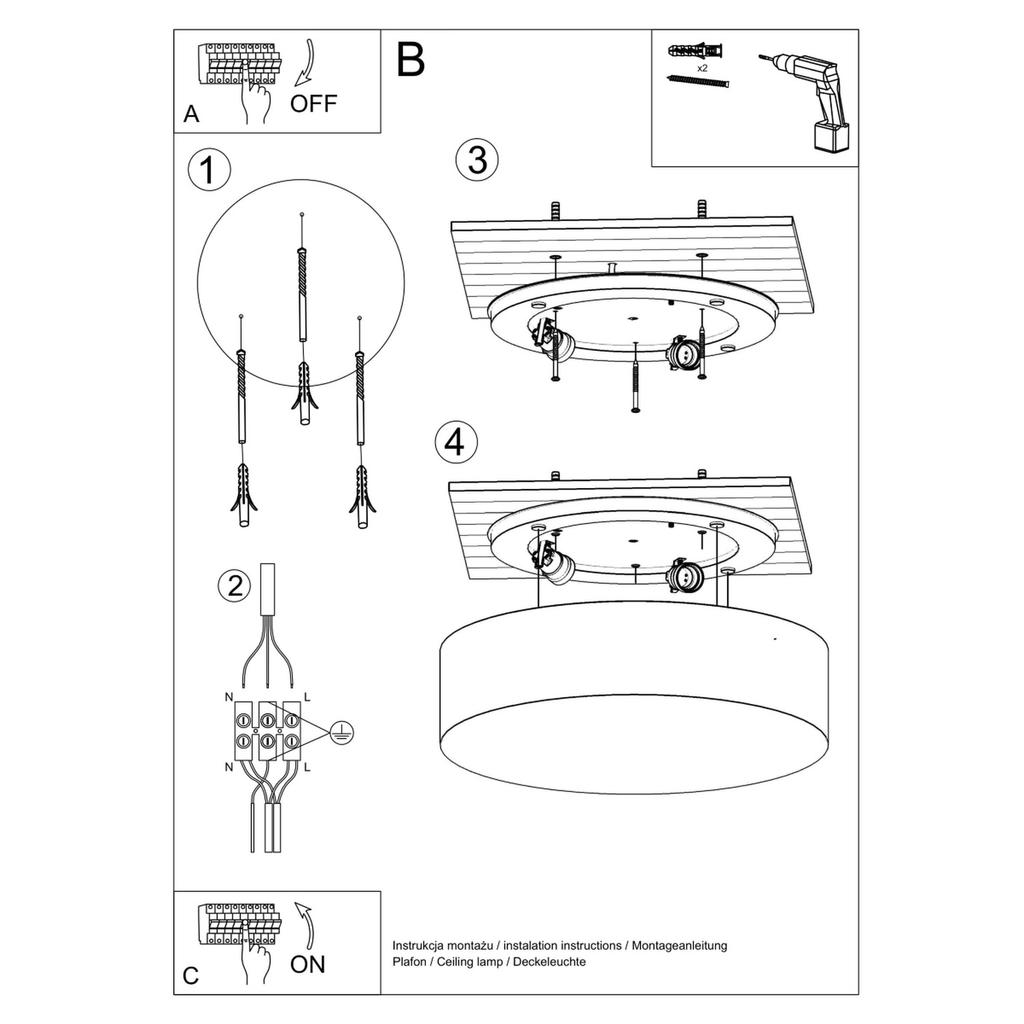 Arena 45 Ceiling Lamp White