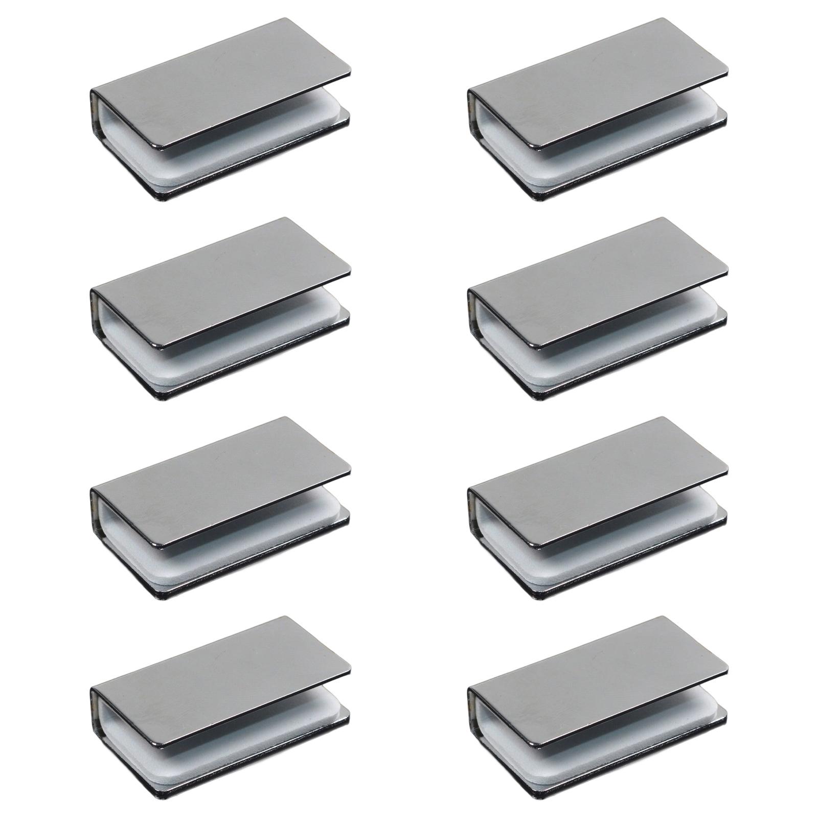 

Набор из 8 прочных магнитных железных защелок для стеклянного шкафа, регулируемый безрамный зажим для фиксации двери, запасные части A