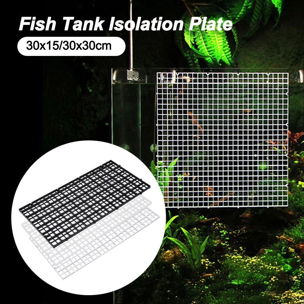 30x15/30x30cm Fish Tank Isolation Plate Detachable Spliceable Hollow Grid Divider Plate Bottom Filter for Aquarium