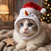 Soft Plush Dog Xmas Plush Hat Skin Friendly Cat Costume Headwear  Home Holiday