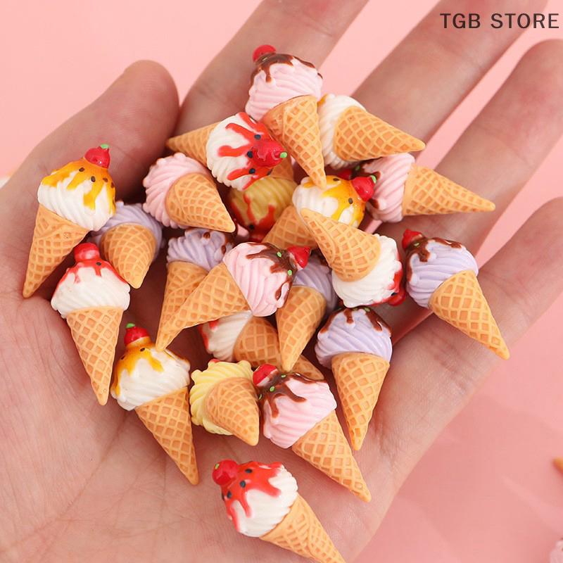 Miniature Ice Cream Stand Ice Cream Cone Holder Model Decor Toy Dollhouse Accessories