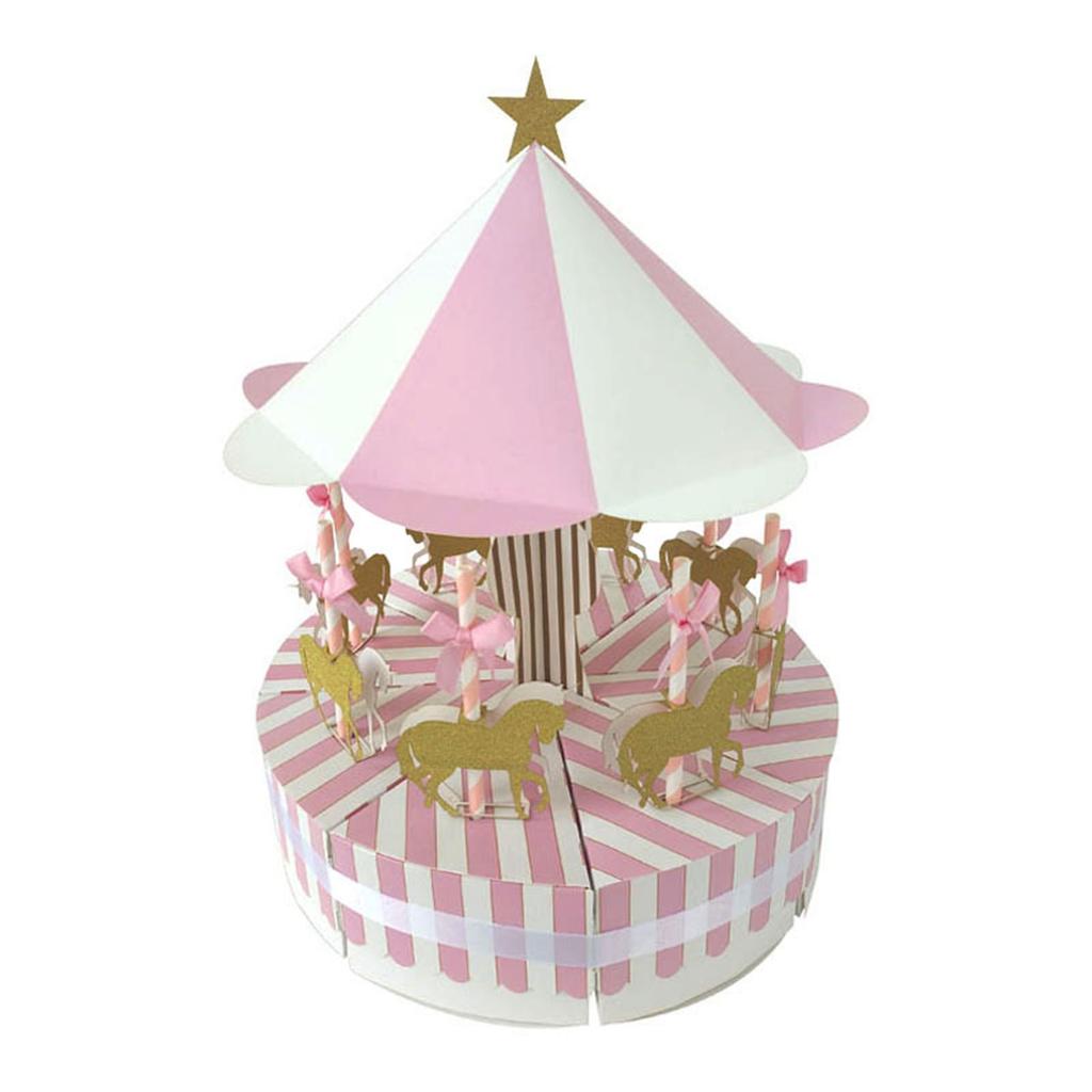 Delicate Carousels Paper Candy Box Sweet Boxes Party Favor Treat Boxes Favor Box Candy Box Gift Boxes for Wedding