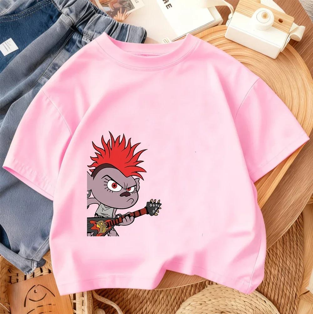 2026 Summer Tross Fashion Cute Print Summer Casual Cute Cotton Comfortable Short Sleeved Top for Boys and Girls
