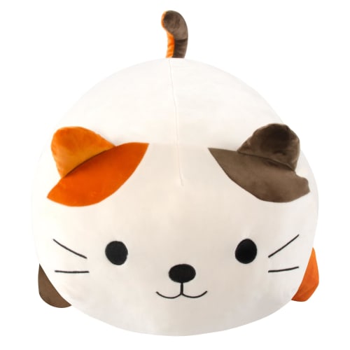 JEMA Gemma Body Pillow, Animal Cushion, Soft and Fluffy, Plush Toy, Large, Oversized Pillow, Cute, Soothing, Gift, Cat, White, Approximately 100cm Lon