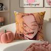 Anime intense Tokyo Revengers Mikey Cushion Cover Pillowcase Short Plush Invisible zipper Room Sofa Cushion Cover