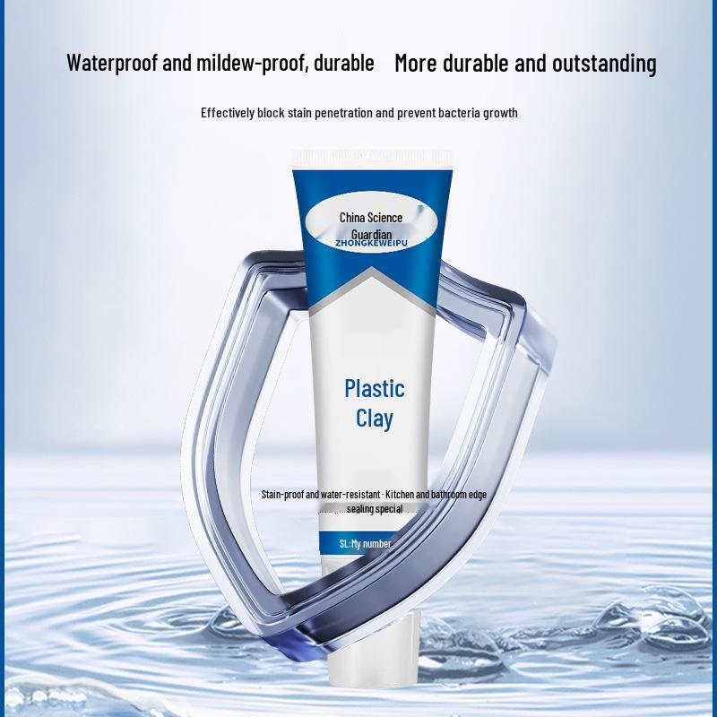 Waterproof Anti-Mold Sealant for Kitchen & Bathroom: High Viscosity Plastic Steel Clay Grout Filler for Sinks and Glass.