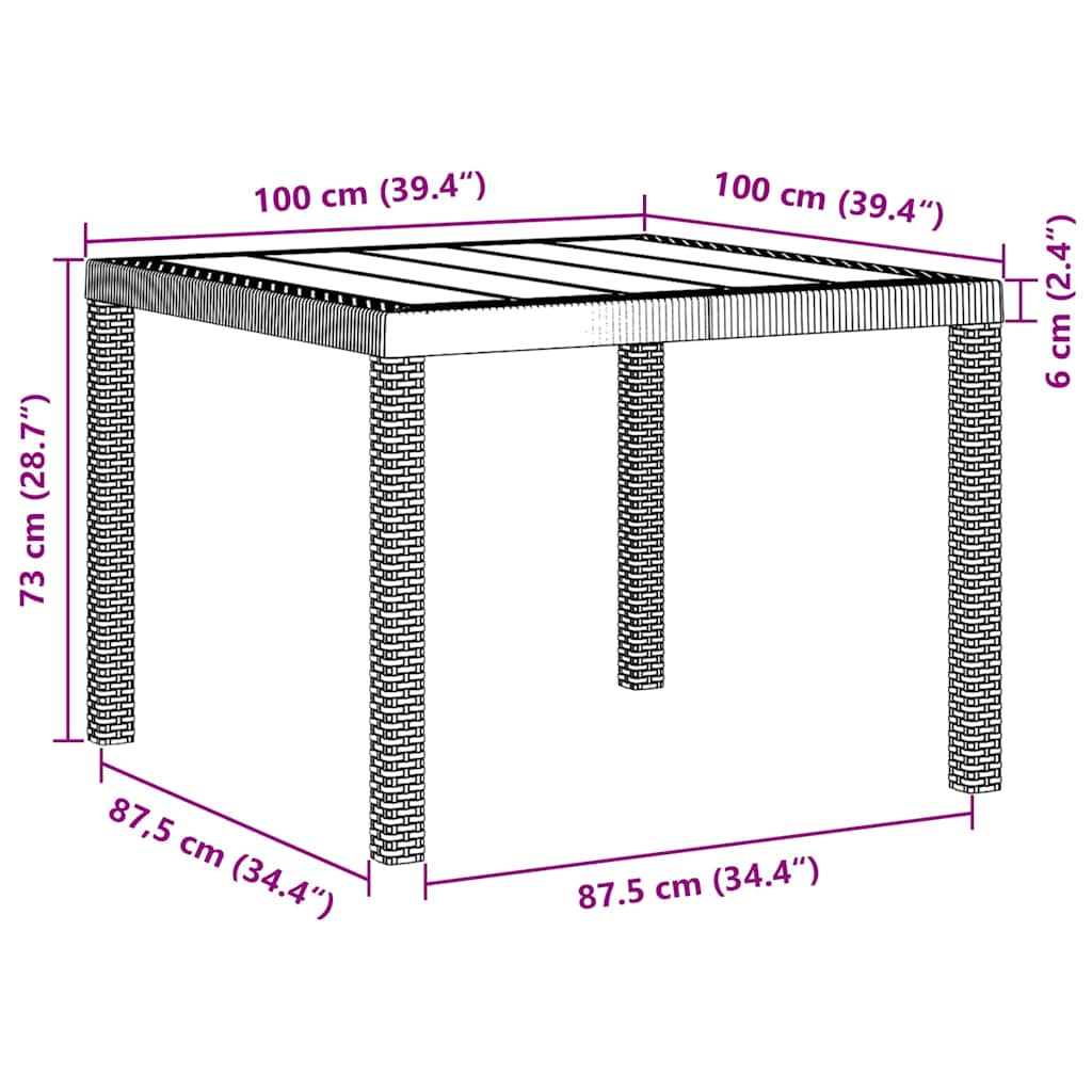 Garden Dining Set 5 Pcs Light Gray Polypropylene