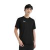 Puma Solid Color Brand Logo Round Neck Short Sleeve T-Shirt Men Tops Black 655308-03