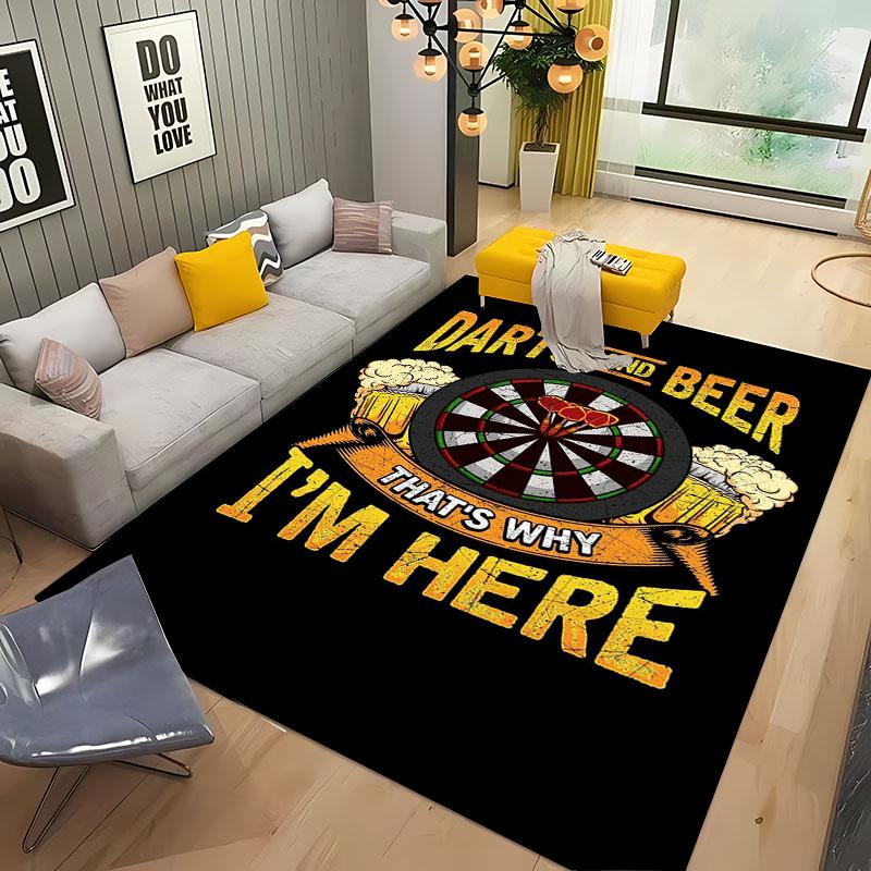 Dart Target Carpet for Living Room Bedroom Hallway Long Strip Alfombra Anti-slip Soft Area Rug Sofa Doormat Home Decor Tapete HD