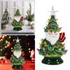 Santa Glowing Figurine | Glowing Christmas Tree | Resin Material With Detailed Beard Craftsmanship And Retro Ornament Set
