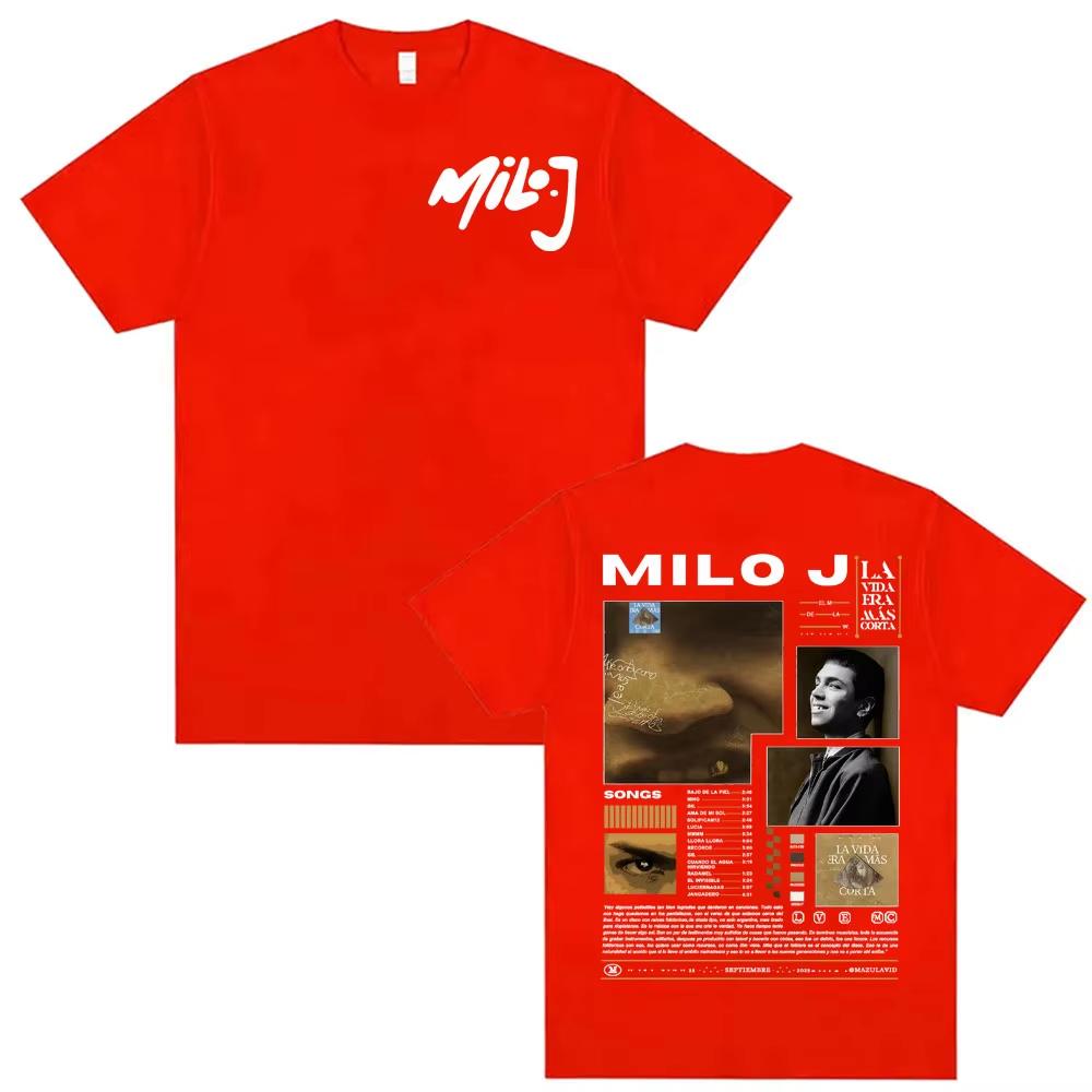 Rapper Milo J Music Album 2025 Tour Merch T Shirts Fashion Hip Hop Street Pop Music T Shirt Men Women Casual Male Cotton Tshirt