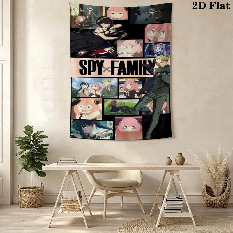Spy X Family Movie Tapestry Fashion Print Background Cloth Work Of Art Home Decor Christmas Gift