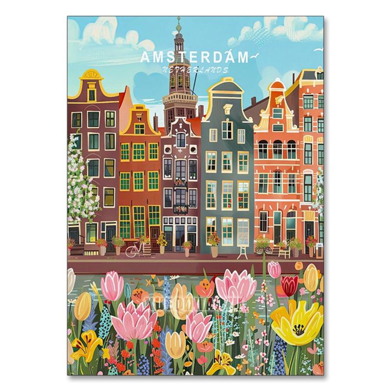 Urban Architecture Diamond Painting Kit London Street View DIY Full Round Mosaic Embroidery Home Decoration for Beginners