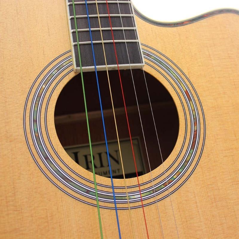 6Pcs/pack Folk Guitar String, Steel Core Guitar Strings Set Practice Replacement Part Accessory for Acoustic Folk Guitar