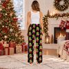 Women's Halloween Straight Leg Flannel Pants for Fall and Winter
