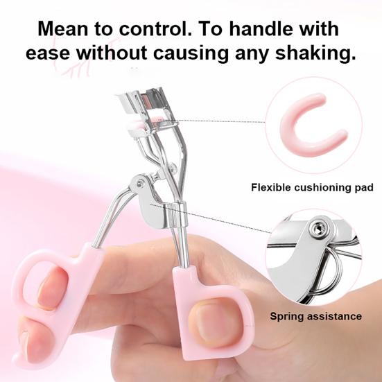 Precision Eyelash Curler with Ergonomic Handle Volumizing Eye Lash Curler Natural Long Lasting Lashes Curling Tools for Women Makeup
