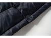Giacca da uomo leggera senza colletto in piumino - Autunno/Inverno, Tinta unita, Calda manica lunga