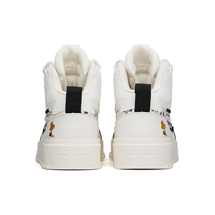 Anta Women Life Series High-Top Casual Sneakers White Pink 922138011-8