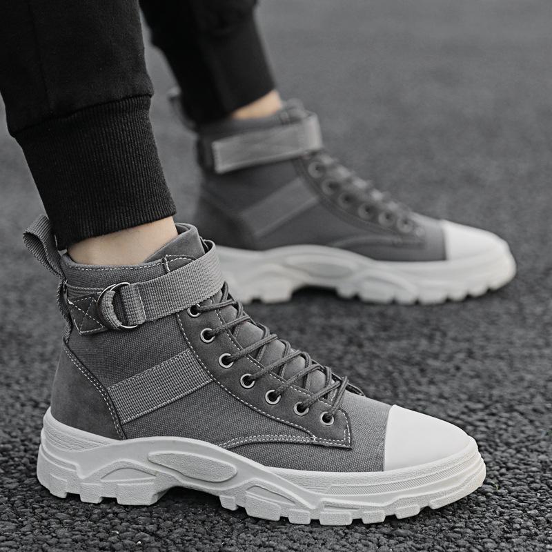 Ins Martin Boots 22 Spring and Autumn High-top Board Shoes British Breathable Canvas Boots