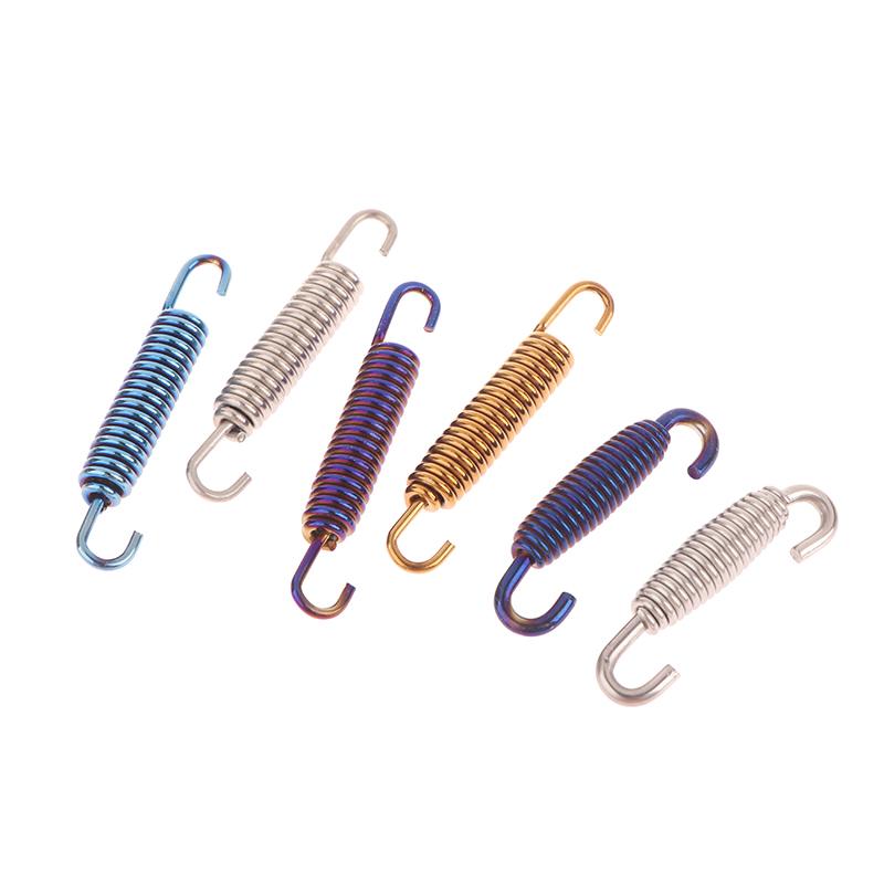 2 Stücke Edelstahl Universal Schalldämpfer Auspuff Quellen Stretch Federhaken Motorrad Auspuffanlage Schalldämpfer Quellen