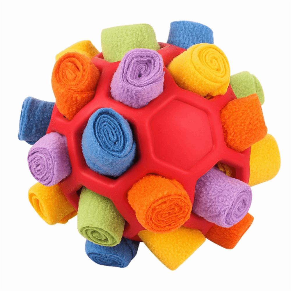 

Polar Fleece Interactive Snuffle Toys Hiding Food Durable Sniffle Interactive Treat Game Ball Portable