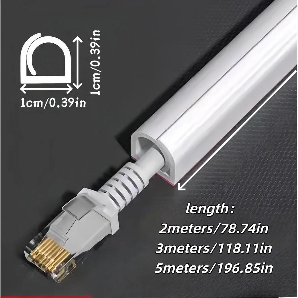 1 pezzo 78,74/118,11/196,85 pollici X 0,39 pollici Copricavo Flessibile per Pavimento Canalina in PVC Canalina per Cavi Gestione Cavi Nascondicavi