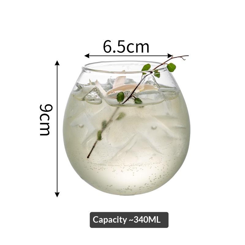 

Vertical Grain Phnom Penh Glass Coffee Cup Transparent Water Cocktail Mug for Everyday Dining Office Home Party Bar Use 301-400ml