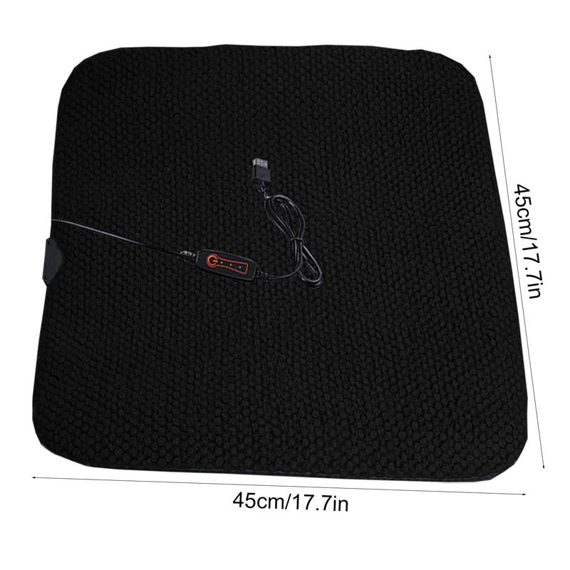 For Sedan Seat Warmer For Car 3 Temps Settings USB Car Heating Cushion Square Fast Heating Chair Warmer Comfortable Automotive