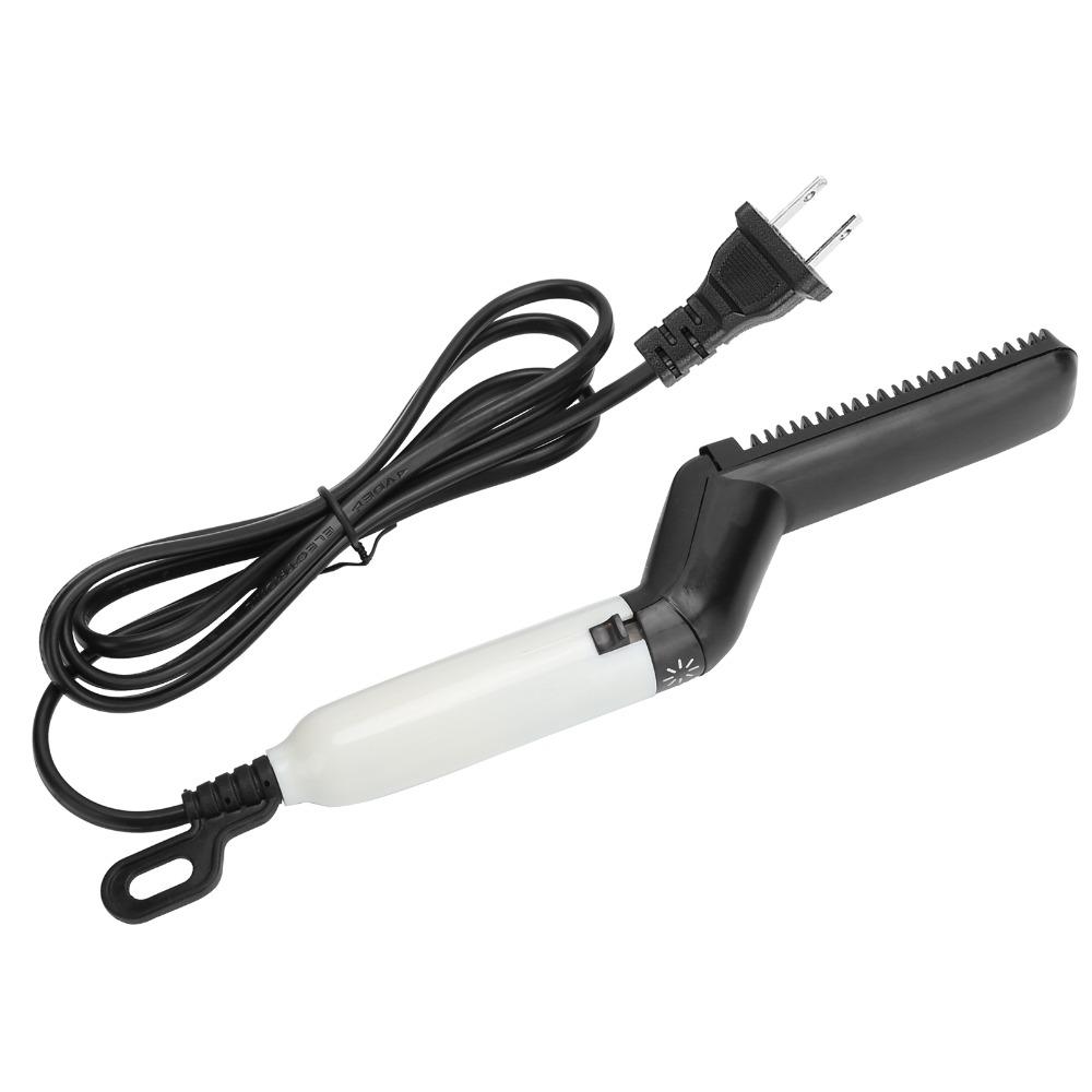 Portable Design Electric Hair Comb Brush Fast Heating Beard Comb Mustache Curler Comb For Men
