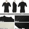 ribbed knit polo knit polo top for summer summer and spring stylish and clean M Green [Kobe Lettuce] Short-sleeved women, clothes, clothes, [C7537]