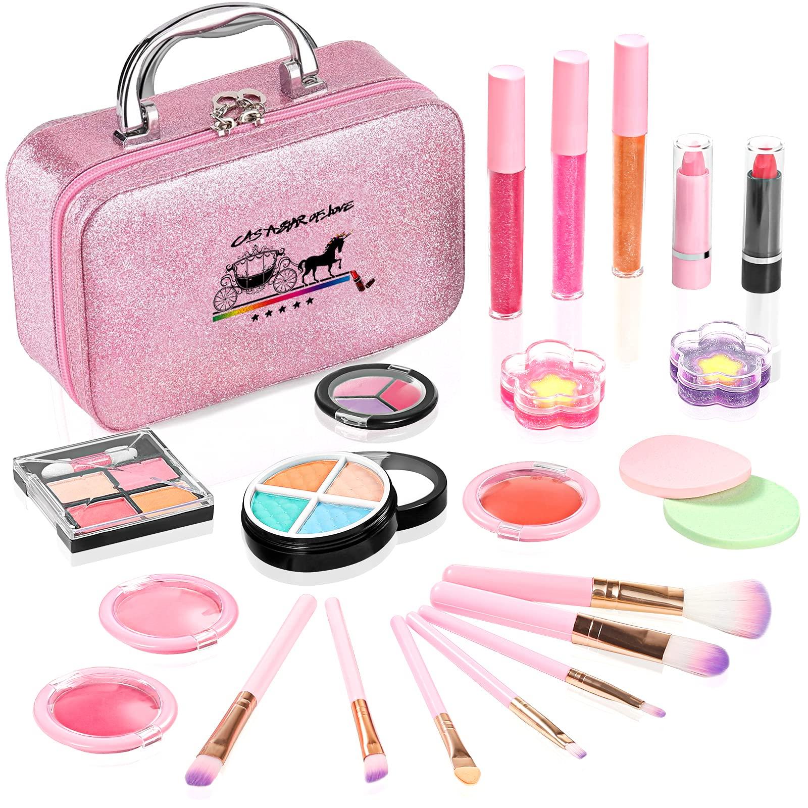 

AstarX Makeup Toy Set for Realistic Washable Safe and Beauty Set for and Birthdays 23-Piece Kids, Cosmetics, Non-Toxic, Parties, Games, Halloween,