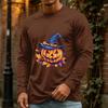 T-shirt Pull Longues Manches Col Rond Décontracté pour Homme pour Fête et Vacances d'Halloween