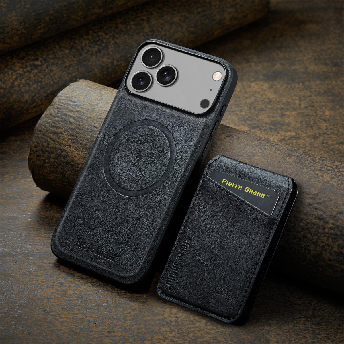 

2 in 1 Detachable Magnetic Leather Phone Case for iPhone Air 17 16 15 14 13 12 11 Pro Max with Magsafe Wallet Card Holder iPhone Air чёрный