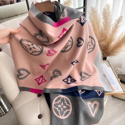 Involucri Caldi Invernali in Cashmere Sciarpa da Donna Design di Lusso Pashmina Scialle Spesso Coperta Bufanda Foulard Poncho da Viaggio Stole
