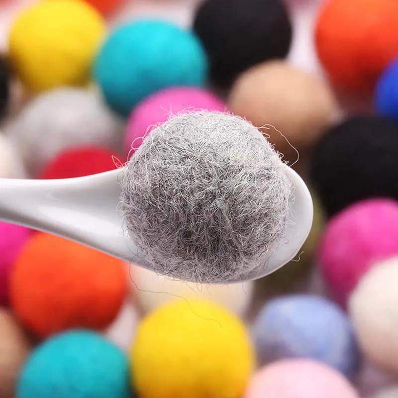Round Wool Felt Balls for Girls, Pom Poms, Party Supplies, Wedding Decoration, DIY Accessories, 30mm, 10 Pcs