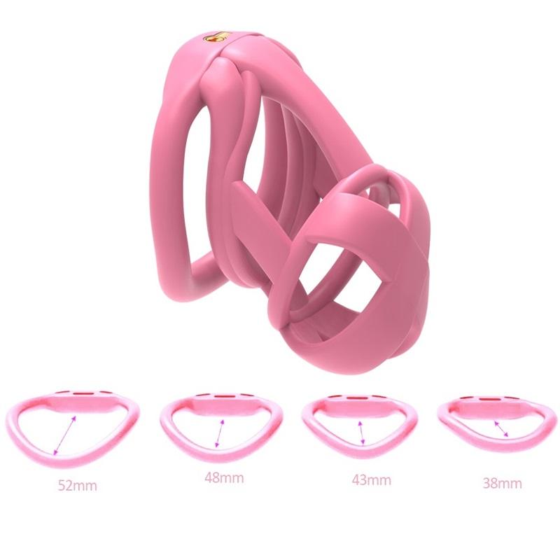 Male Penis Chastity Cage Set Mini Small Long Bird Chastity Cage With 4 Cock Rings Penis Lock Bondage Slave Man Sex Toy