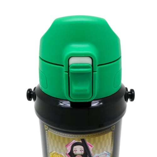 OSK Mug Bottle, Direct Stainless Steel Bottle, Demon Slayer: Kimetsu No Yaiba, 600ml, Insulated, Gift Boxed, SBR-600D, Green/Black