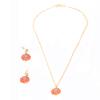 Necklace Earrings Set Red Stylish Simple Pendant Eardrop Suit for Clothing Decoration Gifts