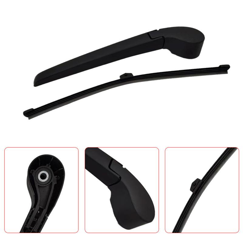 For BYD Yuan Plus Atto 3   2024 Black 3Pcs Car Rear Windshield Windscreen Wiper Arm Blade Set  Accessories Black