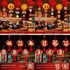 New Year Decorations Banners Set With Cardstock For Festive Scene Enhancement
