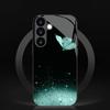 Beautiful Butterfly Tempered Glass Phone Case Suitable for Samsung Galaxy S26 S25 S24 S22 S21 S20 FE/Ultra/Plus Anti Drop