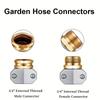 Zinc Aluminum 5/8-3/4 Inch Garden Hose Connector Water Pipe Connector Repairer Male and Female Connector Set