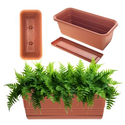 KADAX Balkon-Blumenkasten Pflanzkasten Blumentopf + Untersetzer