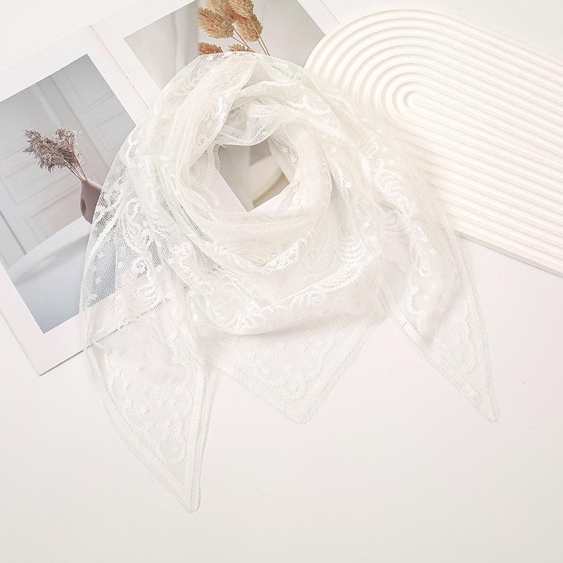 Hot-selling New Notre Dame Triangle Scarf Embroidered Headscarf Women's Fashion Cover Headscarf Thin Scarf