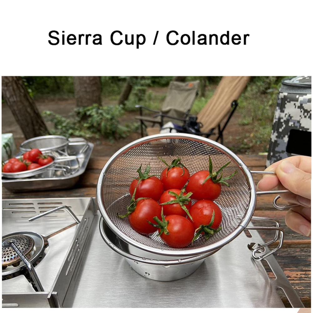 Stainless Steel Colander for Outdoor Camping Fishing Cooking