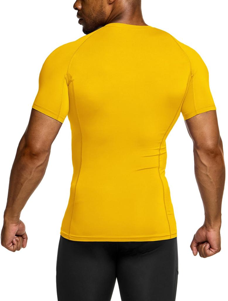 Tesla Short Sleeve Compression UV Compression Perfect for Base and Product Men's Undershirt, Protection, Sweat-Wicking, Quick-Drying, Shirt, Running,