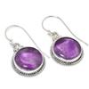 Natural Brazilian Amethyst Gemstone 925 Solid Sterling Silver Earring 1.50" U0h18