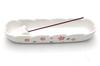 Ceramic Incense Burner, Horizontal Type, White, with Incense Holder, for Laying Incense Sticks, Aroma Burner