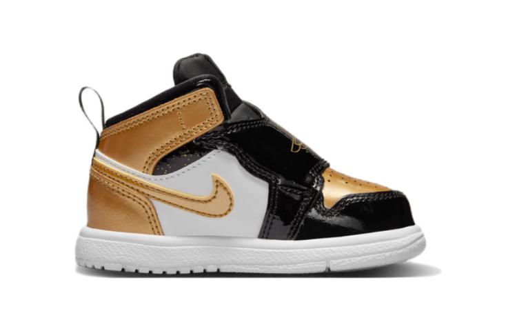 Jordan Sky Jordan 1 Mid Black Metallic Gold White TD DV6068-071