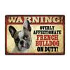 Cartel de Metal Divertido de Advertencia para Perros Decoración de Pared 20x30cm